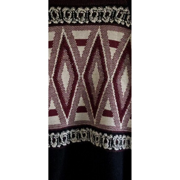 BCBG maxazria Multi Colored Aztec tribal southwestern Style Career cardigan M - Picture 8 of 11